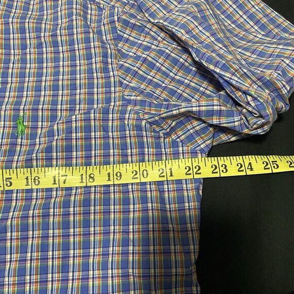 Polo Ralph Lauren Shirt Men’s Medium Check Strip Button Down Long Sleeve Classic - Picture 4 of 5